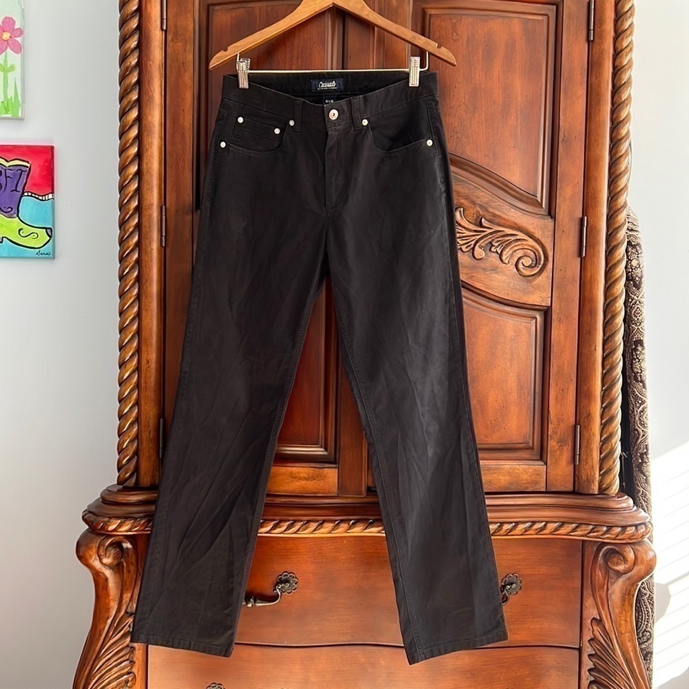 Roundtree &Yorke Casuals black twill pant- size 32x32